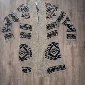 Northern Angel Anthropologie | Multi Colored Aztec LS Cardigan Sweater | Large L